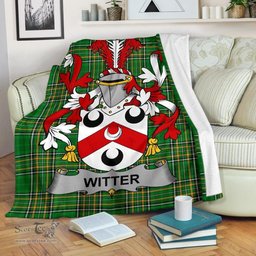 Scottish Witter Coat of Arms Family Crest Ireland Blanket Irish National Tartan Irish County Blanket