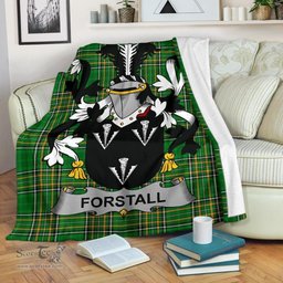Scottish Forstall Coat of Arms Family Crest Ireland Blanket Irish National Tartan Irish County Blanket