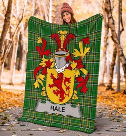 Scottish Hale or McHale Coat of Arms Family Crest Ireland Blanket Irish National Tartan Irish County Blanket