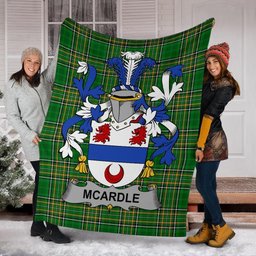 Scottish McArdle Coat of Arms Family Crest Ireland Blanket Irish National Tartan Irish County Blanket