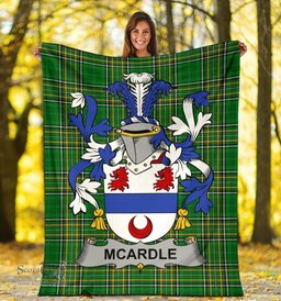 Scottish McArdle Coat of Arms Family Crest Ireland Blanket Irish National Tartan Irish County Blanket