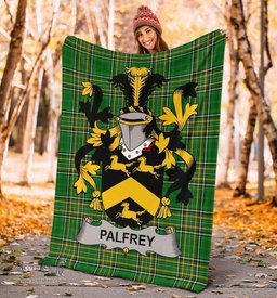 Scottish Palfrey Coat of Arms Family Crest Ireland Blanket Irish National Tartan Irish County Blanket
