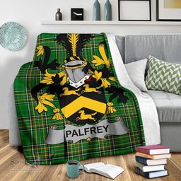 Scottish Palfrey Coat of Arms Family Crest Ireland Blanket Irish National Tartan Irish County Blanket
