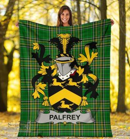 Scottish Palfrey Coat of Arms Family Crest Ireland Blanket Irish National Tartan Irish County Blanket