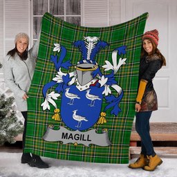 Scottish Magill Coat of Arms Family Crest Ireland Blanket Irish National Tartan Irish County Blanket