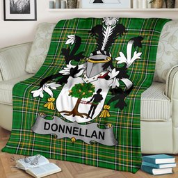 Scottish Donnellan or O'Donnellan Coat of Arms Family Crest Ireland Blanket Irish National Tartan Irish County Blanket