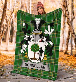 Scottish Donnellan or O'Donnellan Coat of Arms Family Crest Ireland Blanket Irish National Tartan Irish County Blanket