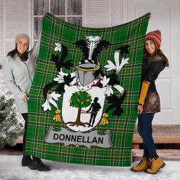 Scottish Donnellan or O'Donnellan Coat of Arms Family Crest Ireland Blanket Irish National Tartan Irish County Blanket