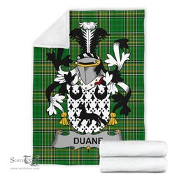 Scottish Duane or O'Devine Coat of Arms Family Crest Ireland Blanket Irish National Tartan Irish County Blanket