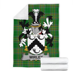 Scottish Wirley Coat of Arms Family Crest Ireland Blanket Irish National Tartan Irish County Blanket
