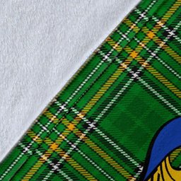 Scottish Conran or O'Condron Coat of Arms Family Crest Ireland Blanket Irish National Tartan Irish County Blanket