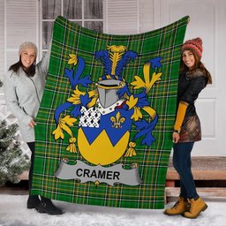 Scottish Cramer Coat of Arms Family Crest Ireland Blanket Irish National Tartan Irish County Blanket