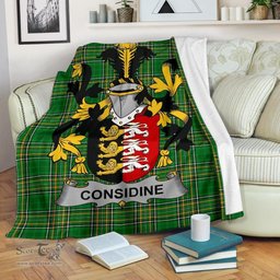 Scottish Considine or McConsidine Coat of Arms Family Crest Ireland Blanket Irish National Tartan Irish County Blanket