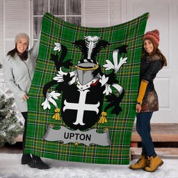 Scottish Upton Coat of Arms Family Crest Ireland Blanket Irish National Tartan Irish County Blanket