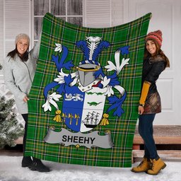 Scottish Sheehy or McSheehy Coat of Arms Family Crest Ireland Blanket Irish National Tartan Irish County Blanket