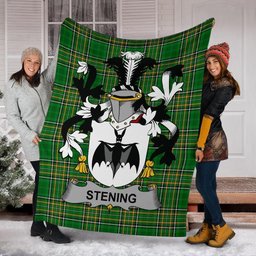Scottish Stening Coat of Arms Family Crest Ireland Blanket Irish National Tartan Irish County Blanket