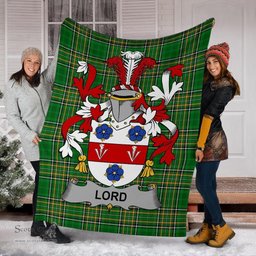 Scottish Lord Coat of Arms Family Crest Ireland Blanket Irish National Tartan Irish County Blanket