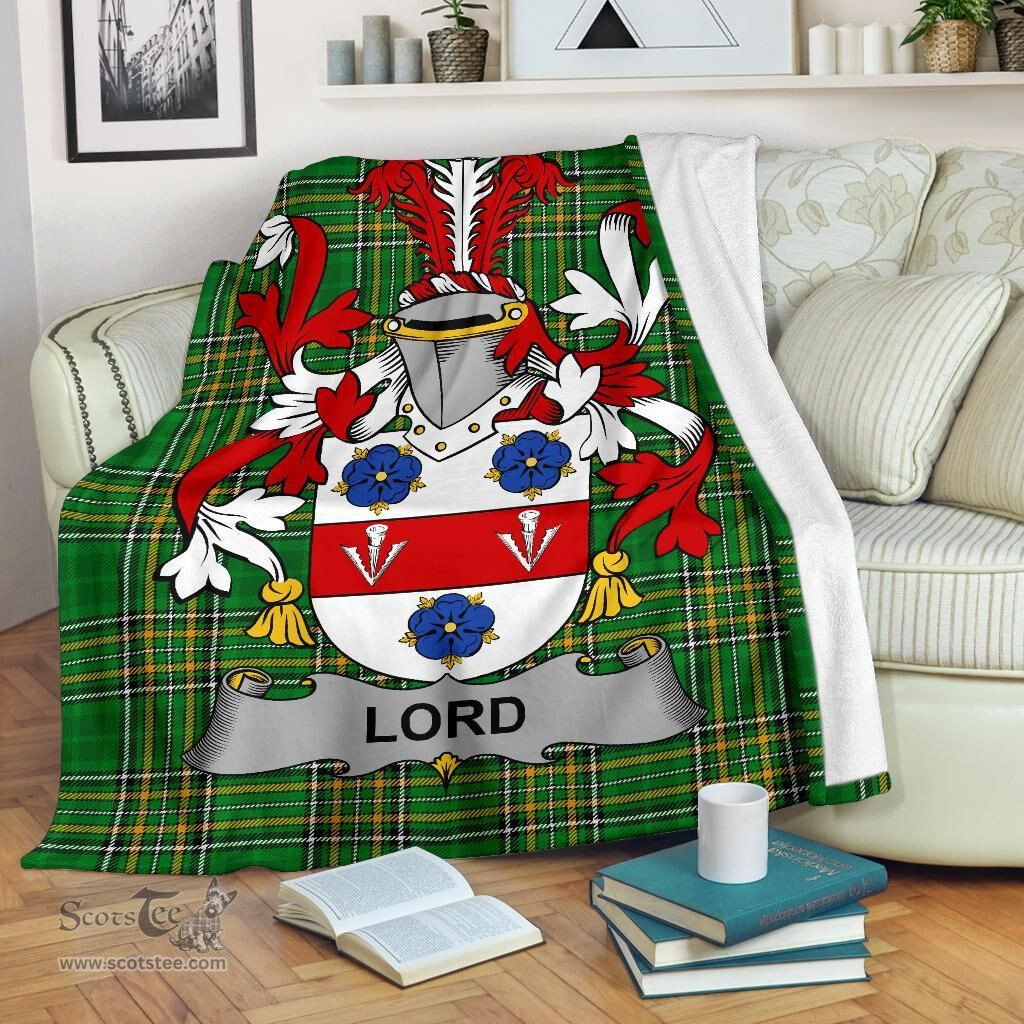 Scottish Lord Coat of Arms Family Crest Ireland Blanket Irish National Tartan Irish County Blanket