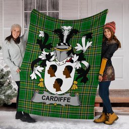 Scottish Cardiffe Coat of Arms Family Crest Ireland Blanket Irish National Tartan Irish County Blanket