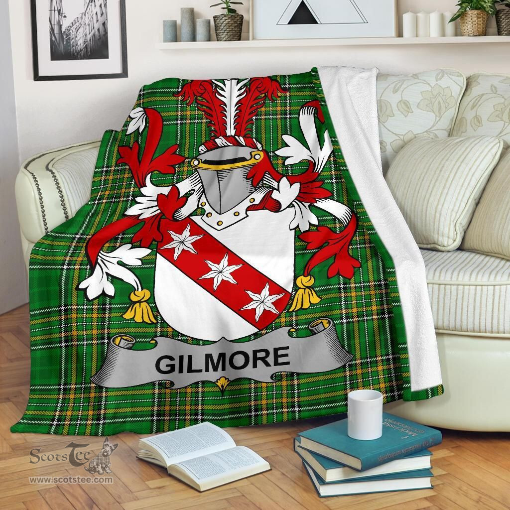 Scottish Gilmore Coat of Arms Family Crest Ireland Blanket Irish National Tartan Irish County Blanket