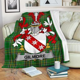 Scottish Gilmore Coat of Arms Family Crest Ireland Blanket Irish National Tartan Irish County Blanket