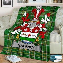 Scottish Gaffney Coat of Arms Family Crest Ireland Blanket Irish National Tartan Irish County Blanket