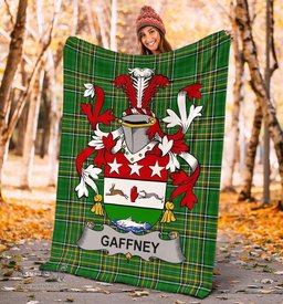 Scottish Gaffney Coat of Arms Family Crest Ireland Blanket Irish National Tartan Irish County Blanket