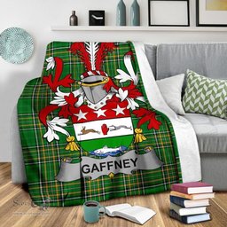 Scottish Gaffney Coat of Arms Family Crest Ireland Blanket Irish National Tartan Irish County Blanket