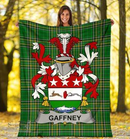 Scottish Gaffney Coat of Arms Family Crest Ireland Blanket Irish National Tartan Irish County Blanket