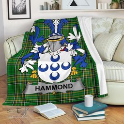 Scottish Hammond Coat of Arms Family Crest Ireland Blanket Irish National Tartan Irish County Blanket