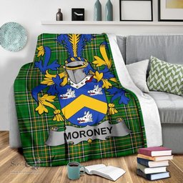 Scottish Moroney or O'Moroney Coat of Arms Family Crest Ireland Blanket Irish National Tartan Irish County Blanket