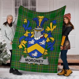 Scottish Moroney or O'Moroney Coat of Arms Family Crest Ireland Blanket Irish National Tartan Irish County Blanket