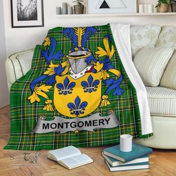 Scottish Montgomery Coat of Arms Family Crest Ireland Blanket Irish National Tartan Irish County Blanket