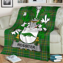 Scottish Rossiter Coat of Arms Family Crest Ireland Blanket Irish National Tartan Irish County Blanket