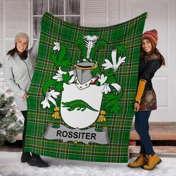 Scottish Rossiter Coat of Arms Family Crest Ireland Blanket Irish National Tartan Irish County Blanket