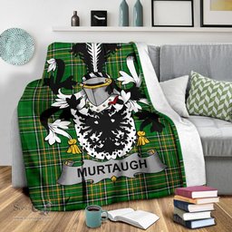 Scottish Murtaugh Coat of Arms Family Crest Ireland Blanket Irish National Tartan Irish County Blanket