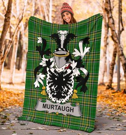 Scottish Murtaugh Coat of Arms Family Crest Ireland Blanket Irish National Tartan Irish County Blanket