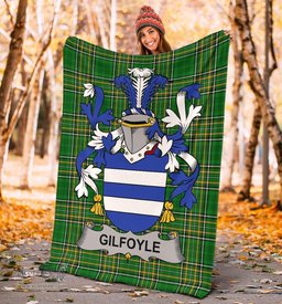 Scottish Gilfoyle or McGilfoyle Coat of Arms Family Crest Ireland Blanket Irish National Tartan Irish County Blanket