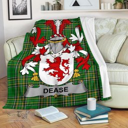 Scottish Dease Coat of Arms Family Crest Ireland Blanket Irish National Tartan Irish County Blanket