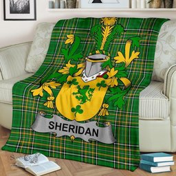 Scottish Sheridan Coat of Arms Family Crest Ireland Blanket Irish National Tartan Irish County Blanket