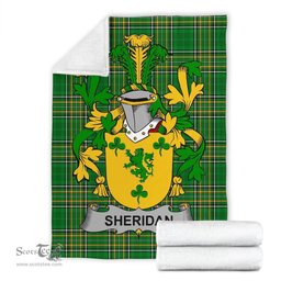 Scottish Sheridan Coat of Arms Family Crest Ireland Blanket Irish National Tartan Irish County Blanket