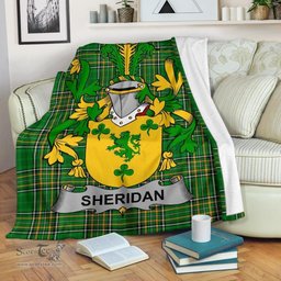Scottish Sheridan Coat of Arms Family Crest Ireland Blanket Irish National Tartan Irish County Blanket