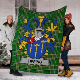 Scottish Tipping Coat of Arms Family Crest Ireland Blanket Irish National Tartan Irish County Blanket
