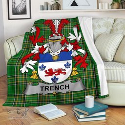 Scottish Trench Coat of Arms Family Crest Ireland Blanket Irish National Tartan Irish County Blanket