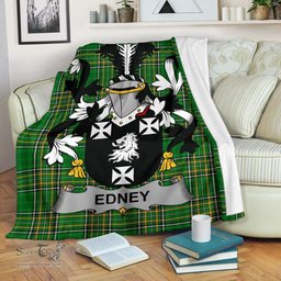 Scottish Edney Coat of Arms Family Crest Ireland Blanket Irish National Tartan Irish County Blanket