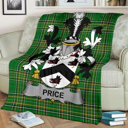 Scottish Price Coat of Arms Family Crest Ireland Blanket Irish National Tartan Irish County Blanket