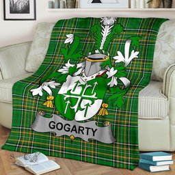 Scottish Gogarty Coat of Arms Family Crest Ireland Blanket Irish National Tartan Irish County Blanket