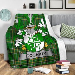 Scottish Gogarty Coat of Arms Family Crest Ireland Blanket Irish National Tartan Irish County Blanket