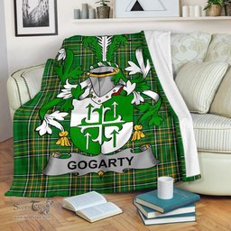 Scottish Gogarty Coat of Arms Family Crest Ireland Blanket Irish National Tartan Irish County Blanket