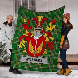 Scottish Williams Coat of Arms Family Crest Ireland Blanket Irish National Tartan Irish County Blanket